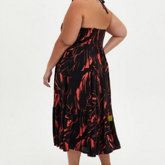 TORRID Black and Orange Halter Dress - Picture 2 of 6